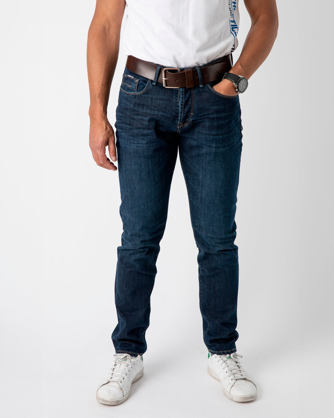 Le Beau Jean - jean homme Le Galbé Dark Used - face