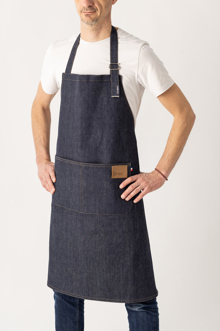 Tablier de cuisine en denim Selvedge