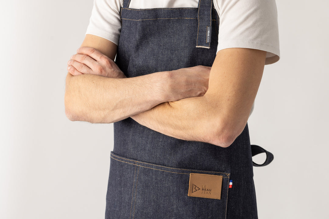 Tablier de cuisine en denim Selvedge