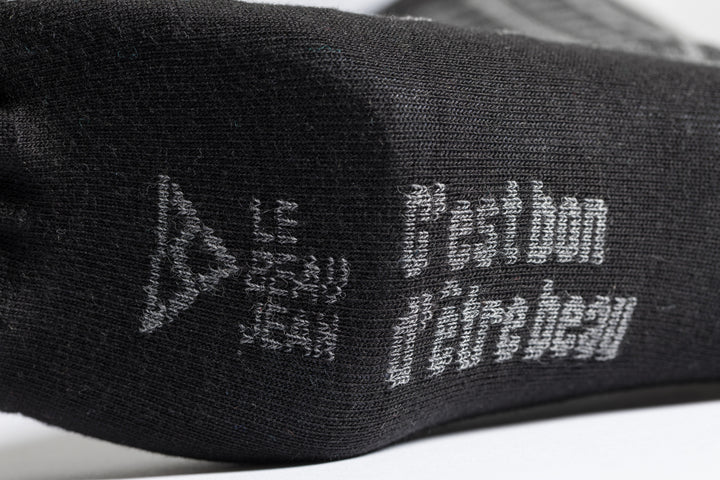 Pack de 3 paires de chaussettes (noires, rayées noir & blanc, motif logo LBJ)
