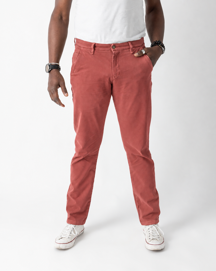 Chino homme - Le Galbé - Brique