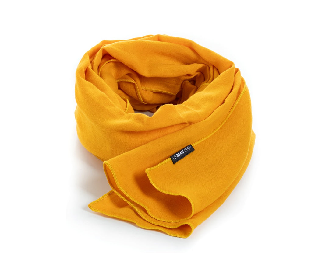 Chèche en coton ocre