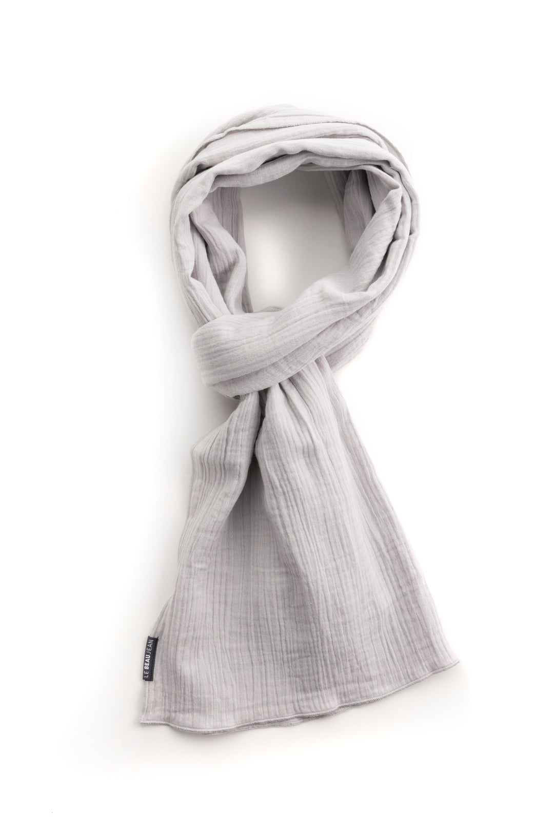 Light gray cotton scarf
