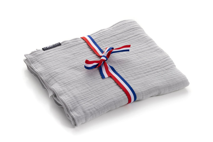 Light gray cotton scarf