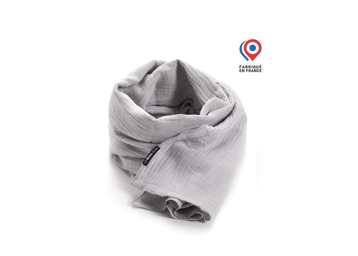 Light gray cotton scarf