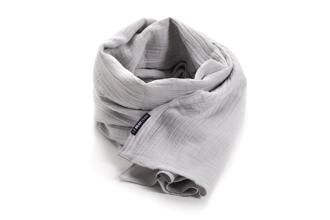 Light gray cotton scarf