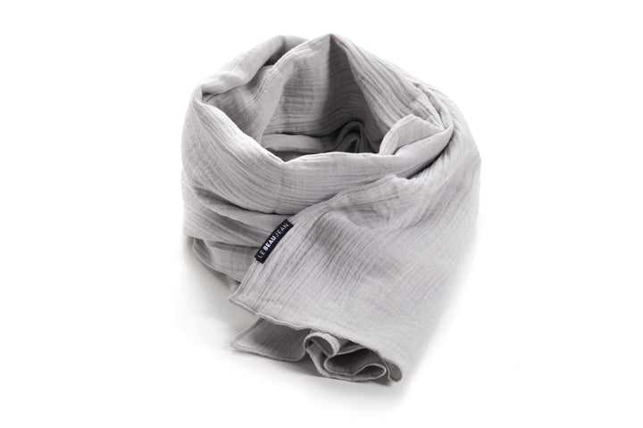 Light gray cotton scarf