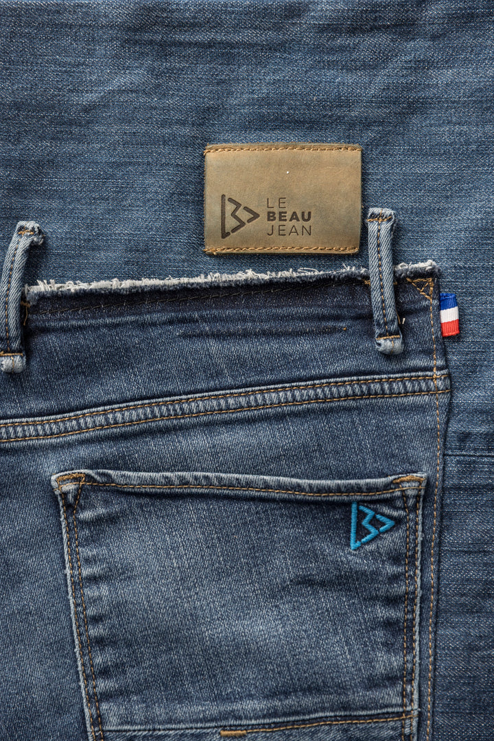 Tablier de barbecue en jeans surcyclés