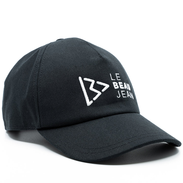 Le Beau Jean - Casquette en coton noir à logo brodé blanc