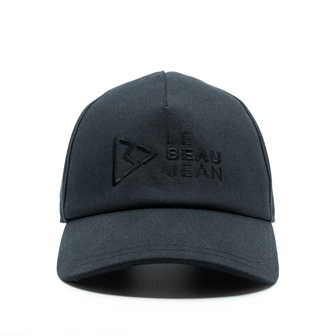 Le Beau Jean - Casquette en coton noir à logo brodé noir