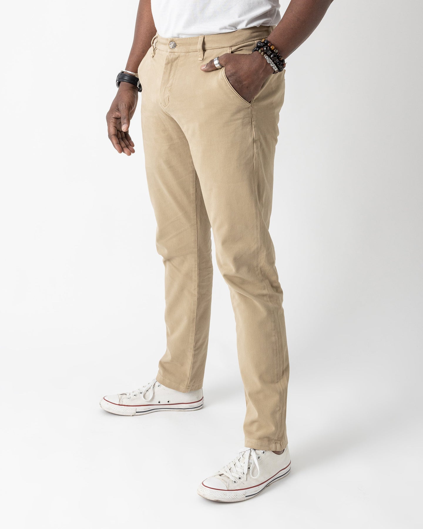 Pantalon chino regular taille élastiquée beige homme | La Halle Pantalon chino regular taille élastiquée beige homme | La Halle