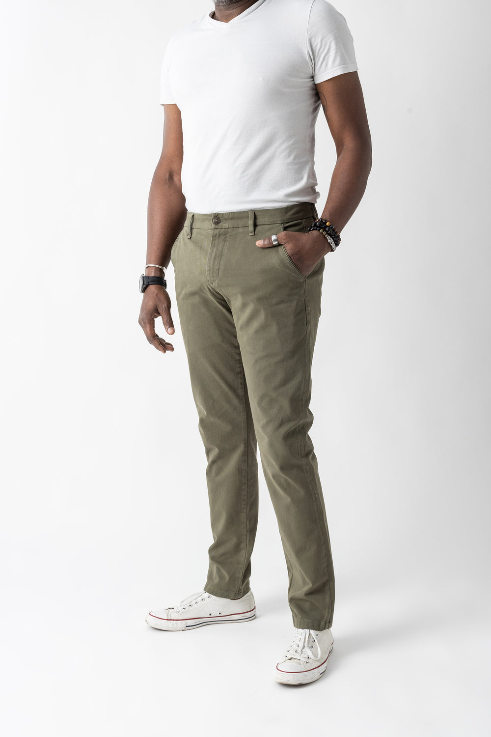 Le Beau Jean - Chino homme - Le Galbé - Olive