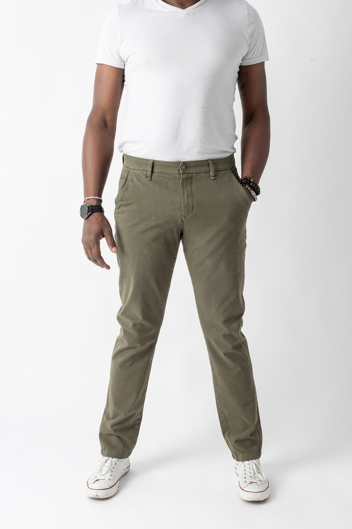 Le Beau Jean - Chino homme - Le Galbé - Olive